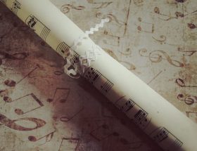 music musical notes page paper